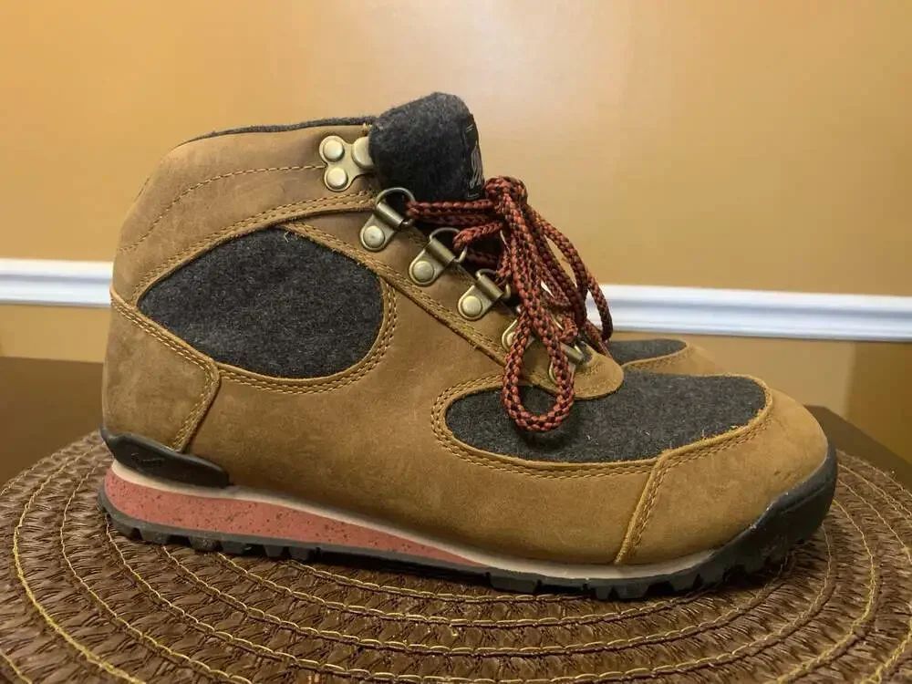 Danner Jag Wool Elk Brown Hiking Trail Waterproof Leather Boots 7M